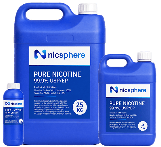 Nicsphere nicotine containers